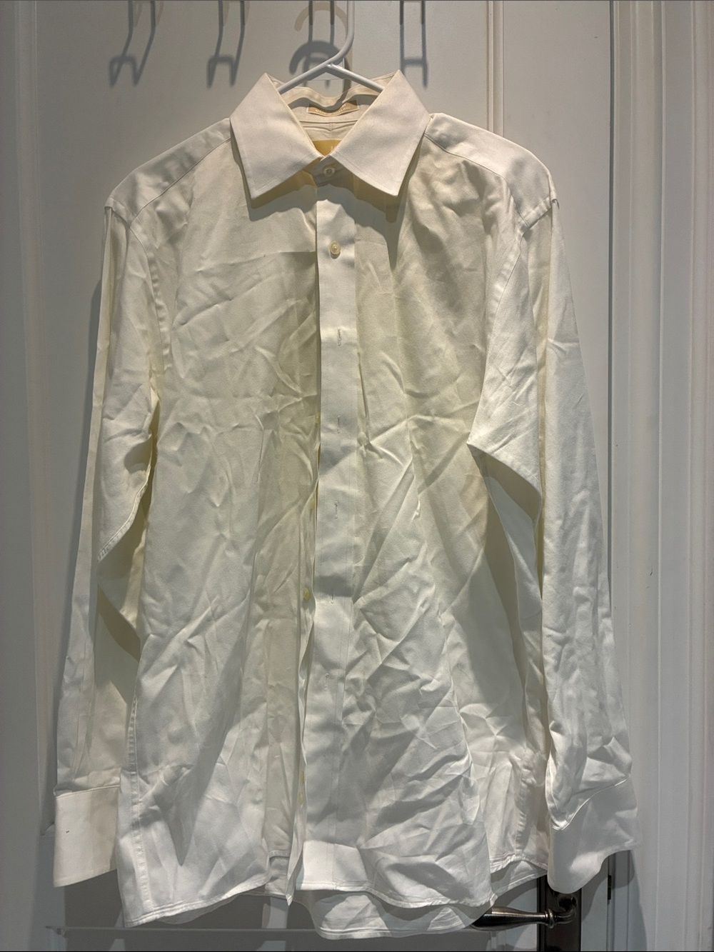MICHAEL Michael Kors Cream Long-Sleeve Dress Shirt 👵MT